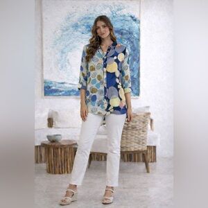 Contemporary rayon blend blouse S